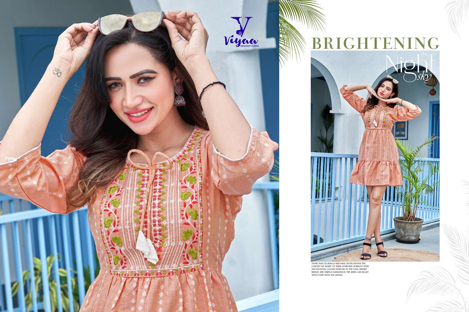 Popstar Vol-3 By Viyaa Designer 301 To 306 Series Designer Stylish Fancy Colorful Beautiful Party Wear & Ethnic Wear Collection Khadi Cotton Kurtis At Wholesale Price