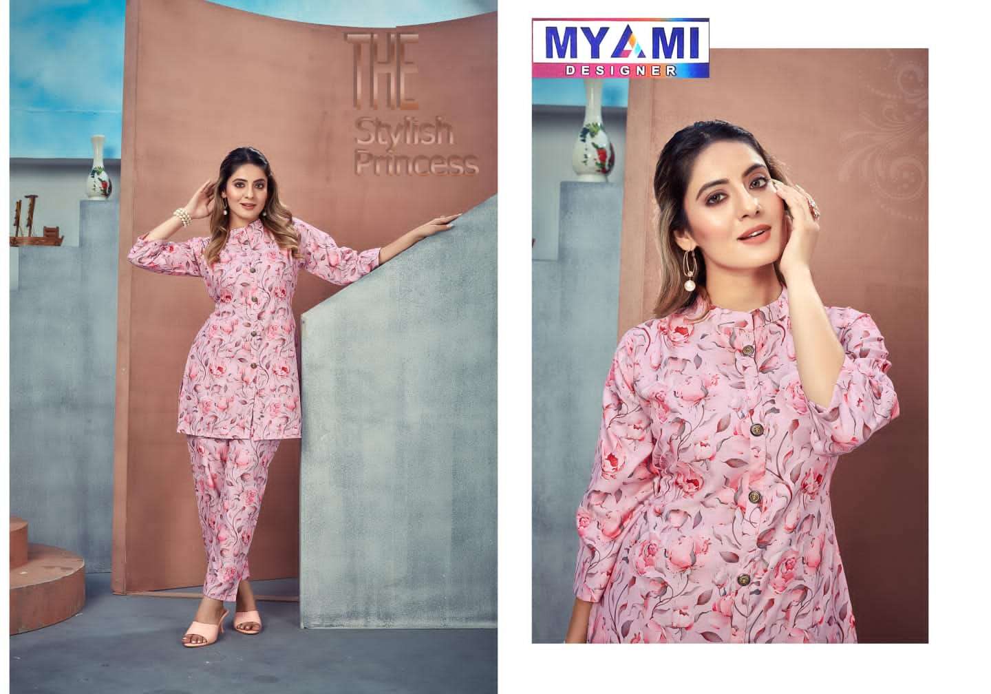 Co-Ord Vol-1 By Myami Designer 1001 To 1006 Series Designer Stylish Fancy Colorful Beautiful Party Wear & Ethnic Wear Collection Rayon Print Co-Ord At Wholesale Price