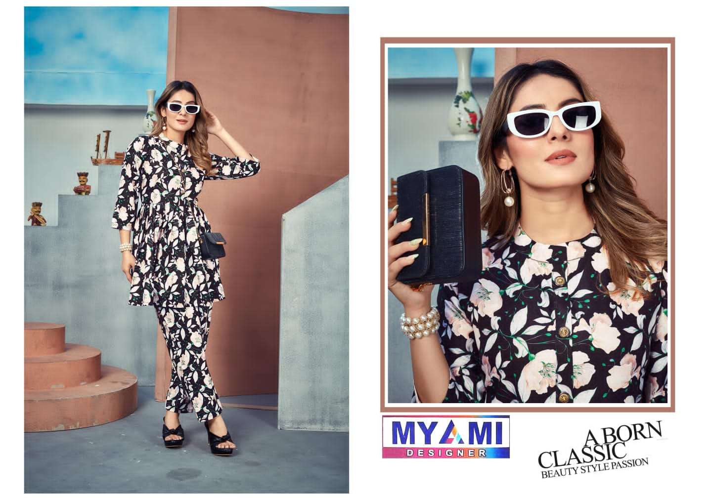 Co-Ord Vol-1 By Myami Designer 1001 To 1006 Series Designer Stylish Fancy Colorful Beautiful Party Wear & Ethnic Wear Collection Rayon Print Co-Ord At Wholesale Price