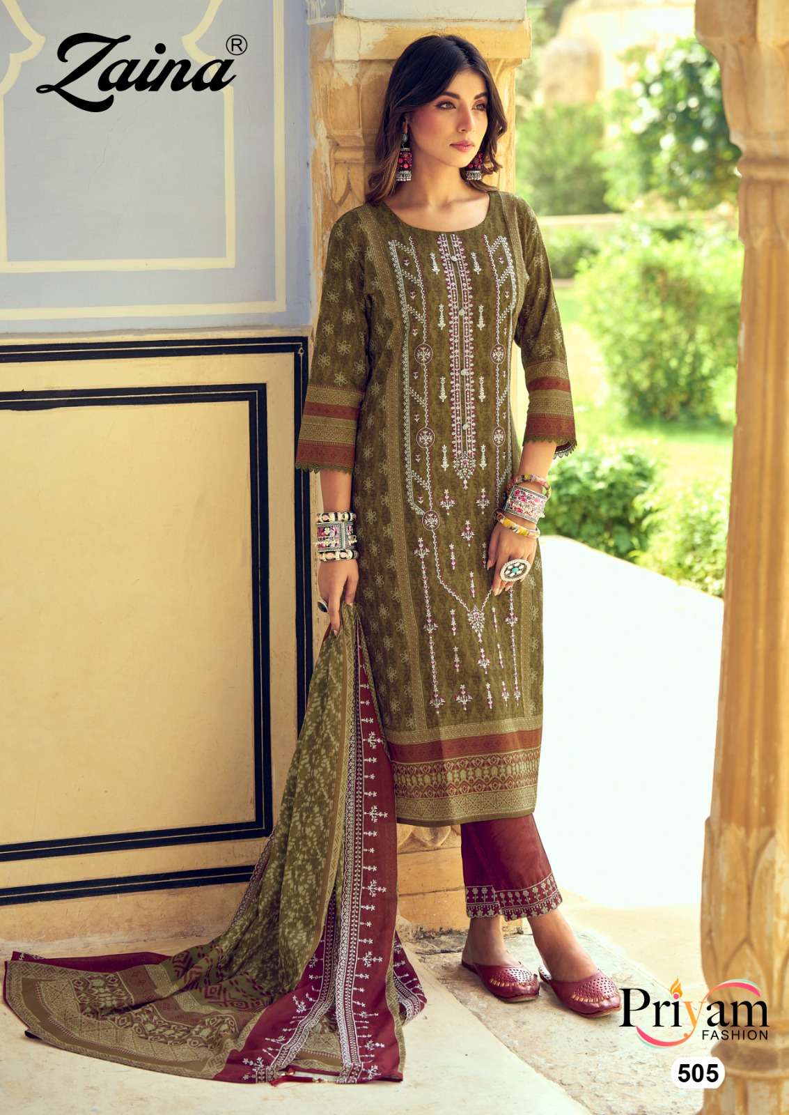 Karachi Print Vol-1 By Priyam 501 To 505 Series Beautiful Pakistani Suits Colorful Stylish Fancy Casual Wear & Ethnic Wear Pure Cambric Lawn Print Dresses At Wholesale Price