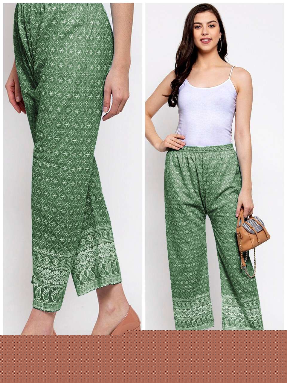 Chikan Kari Plazoo By Kaamiri 01 To 10 Series Stylish Fancy Beautiful Colorful Casual Wear & Ethnic Wear Cotton Palazzo At Wholesale Price