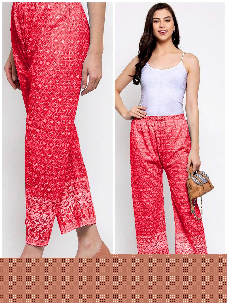 Chikan Kari Plazoo By Kaamiri 01 To 10 Series Stylish Fancy Beautiful Colorful Casual Wear & Ethnic Wear Cotton Palazzo At Wholesale Price