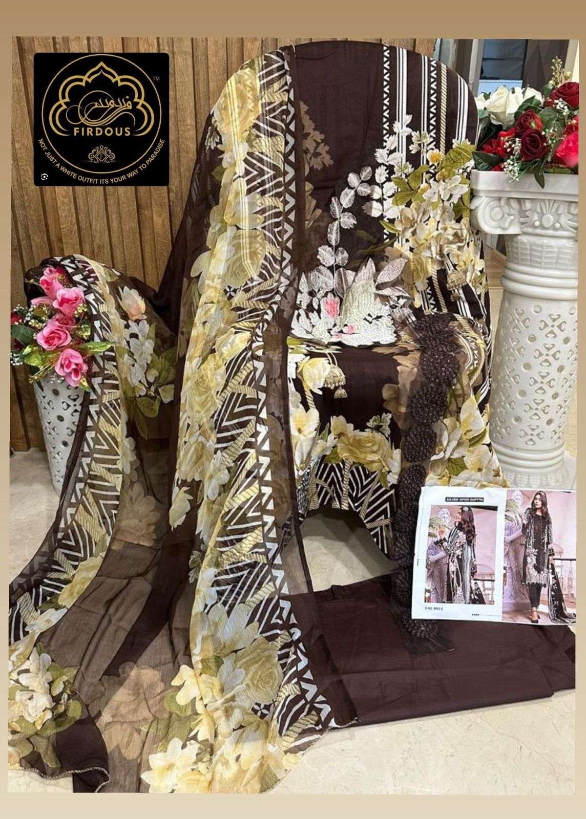Mughal Color By Firdous 9003-A To 9003-D Series Beautiful Pakistani Suits Colorful Stylish Fancy Casual Wear & Ethnic Wear Pure Cotton Embroidered Dresses At Wholesale Price
