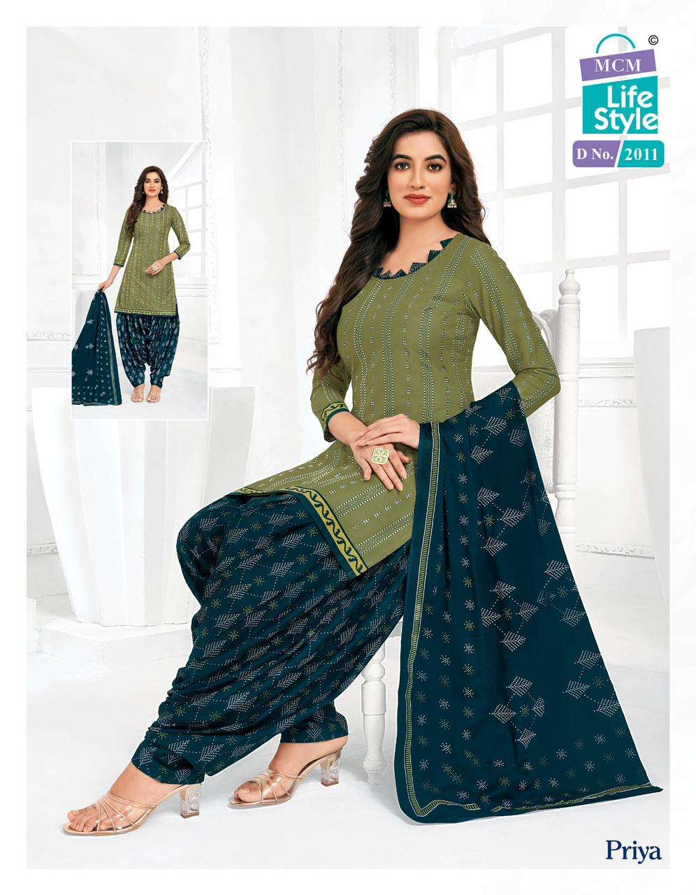 Priya Vol-20 By Mcm Lifestyle 2007 To 2039 Series Designer Festive Suits Beautiful Fancy Stylish Colorful Party Wear & Occasional Wear Pure Cambric Cotton Printed Dresses At Wholesale Price