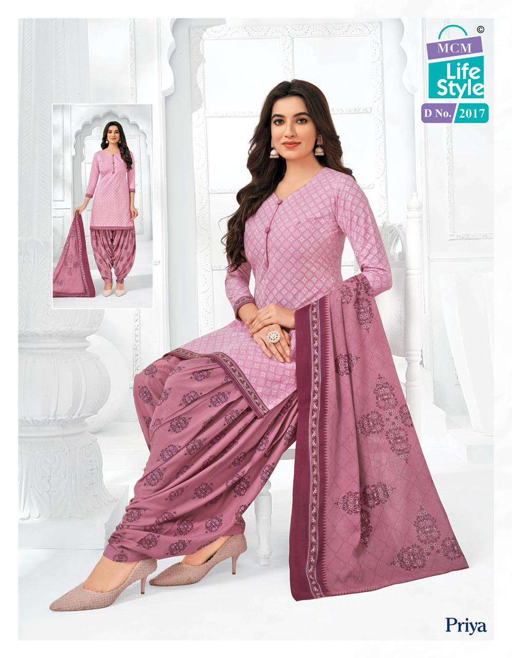 Priya Vol-20 By Mcm Lifestyle 2007 To 2039 Series Designer Festive Suits Beautiful Fancy Stylish Colorful Party Wear & Occasional Wear Pure Cambric Cotton Printed Dresses At Wholesale Price