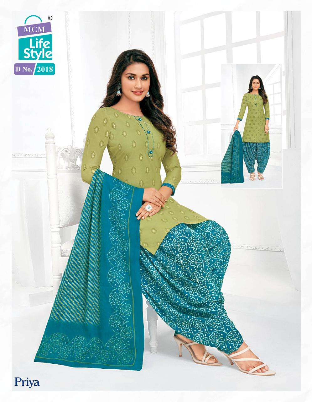 Priya Vol-20 By Mcm Lifestyle 2007 To 2039 Series Designer Festive Suits Beautiful Fancy Stylish Colorful Party Wear & Occasional Wear Pure Cambric Cotton Printed Dresses At Wholesale Price