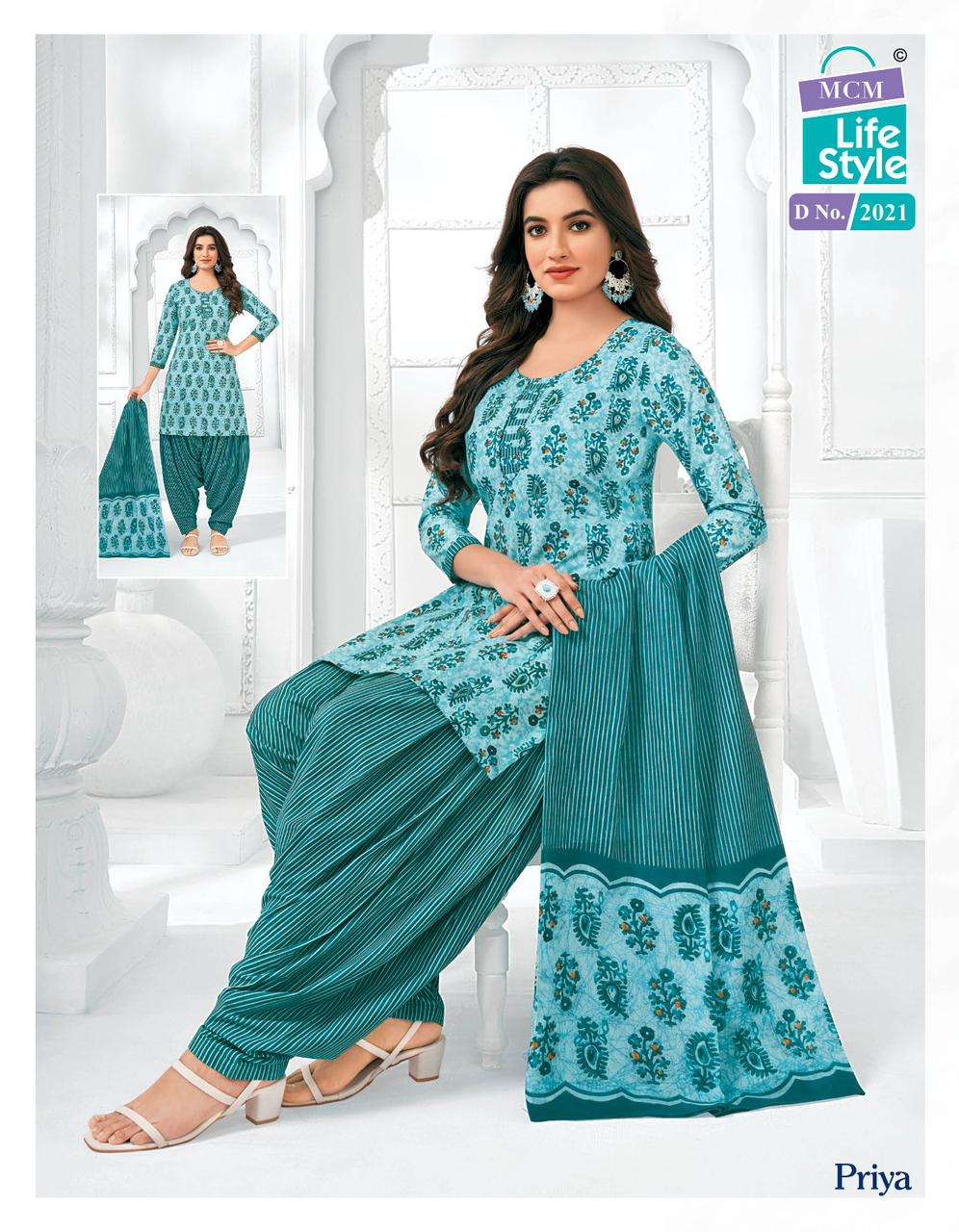 Priya Vol-20 By Mcm Lifestyle 2007 To 2039 Series Designer Festive Suits Beautiful Fancy Stylish Colorful Party Wear & Occasional Wear Pure Cambric Cotton Printed Dresses At Wholesale Price