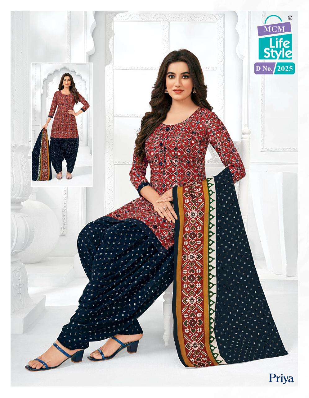 Priya Vol-20 By Mcm Lifestyle 2007 To 2039 Series Designer Festive Suits Beautiful Fancy Stylish Colorful Party Wear & Occasional Wear Pure Cambric Cotton Printed Dresses At Wholesale Price