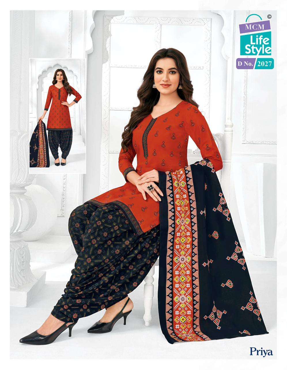 Priya Vol-20 By Mcm Lifestyle 2007 To 2039 Series Designer Festive Suits Beautiful Fancy Stylish Colorful Party Wear & Occasional Wear Pure Cambric Cotton Printed Dresses At Wholesale Price