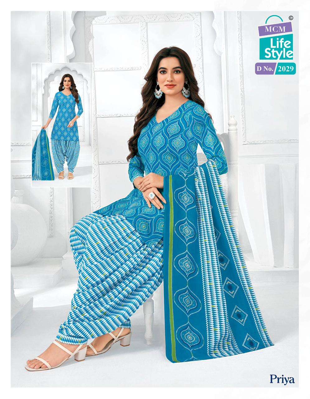 Priya Vol-20 By Mcm Lifestyle 2007 To 2039 Series Designer Festive Suits Beautiful Fancy Stylish Colorful Party Wear & Occasional Wear Pure Cambric Cotton Printed Dresses At Wholesale Price