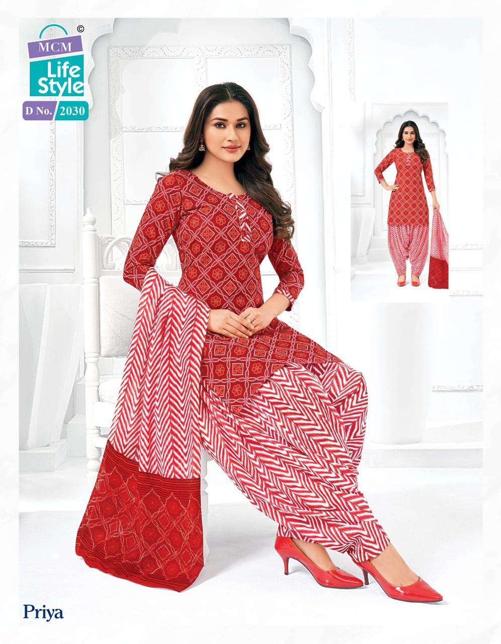 Priya Vol-20 By Mcm Lifestyle 2007 To 2039 Series Designer Festive Suits Beautiful Fancy Stylish Colorful Party Wear & Occasional Wear Pure Cambric Cotton Printed Dresses At Wholesale Price