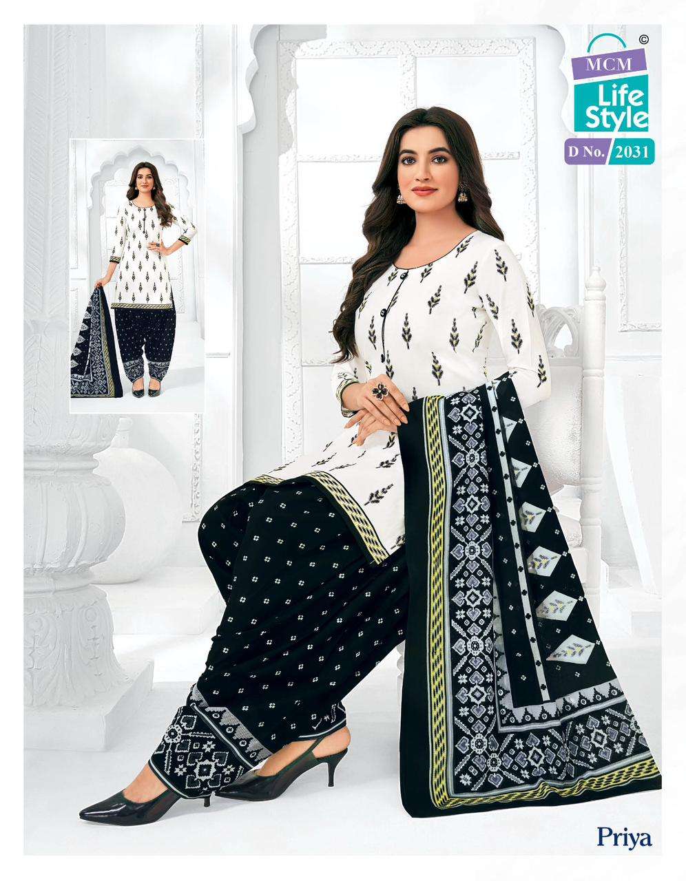 Priya Vol-20 By Mcm Lifestyle 2007 To 2039 Series Designer Festive Suits Beautiful Fancy Stylish Colorful Party Wear & Occasional Wear Pure Cambric Cotton Printed Dresses At Wholesale Price
