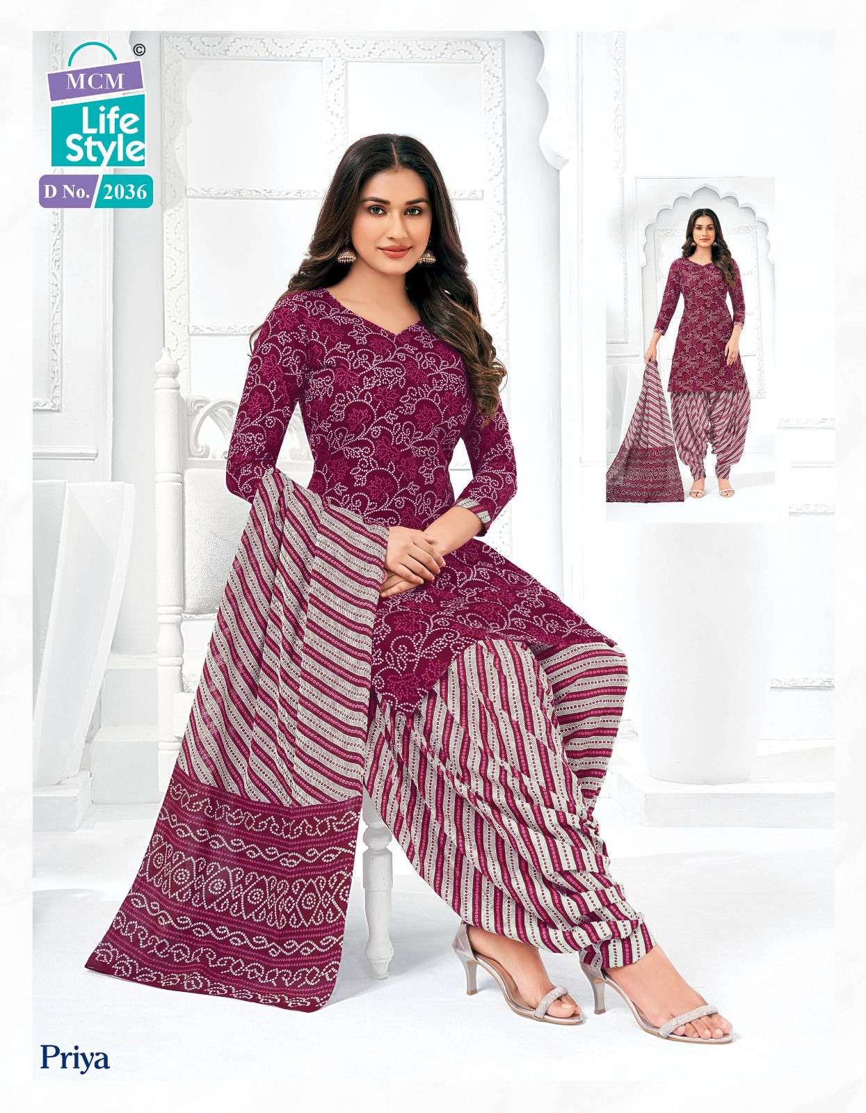Priya Vol-20 By Mcm Lifestyle 2007 To 2039 Series Designer Festive Suits Beautiful Fancy Stylish Colorful Party Wear & Occasional Wear Pure Cambric Cotton Printed Dresses At Wholesale Price