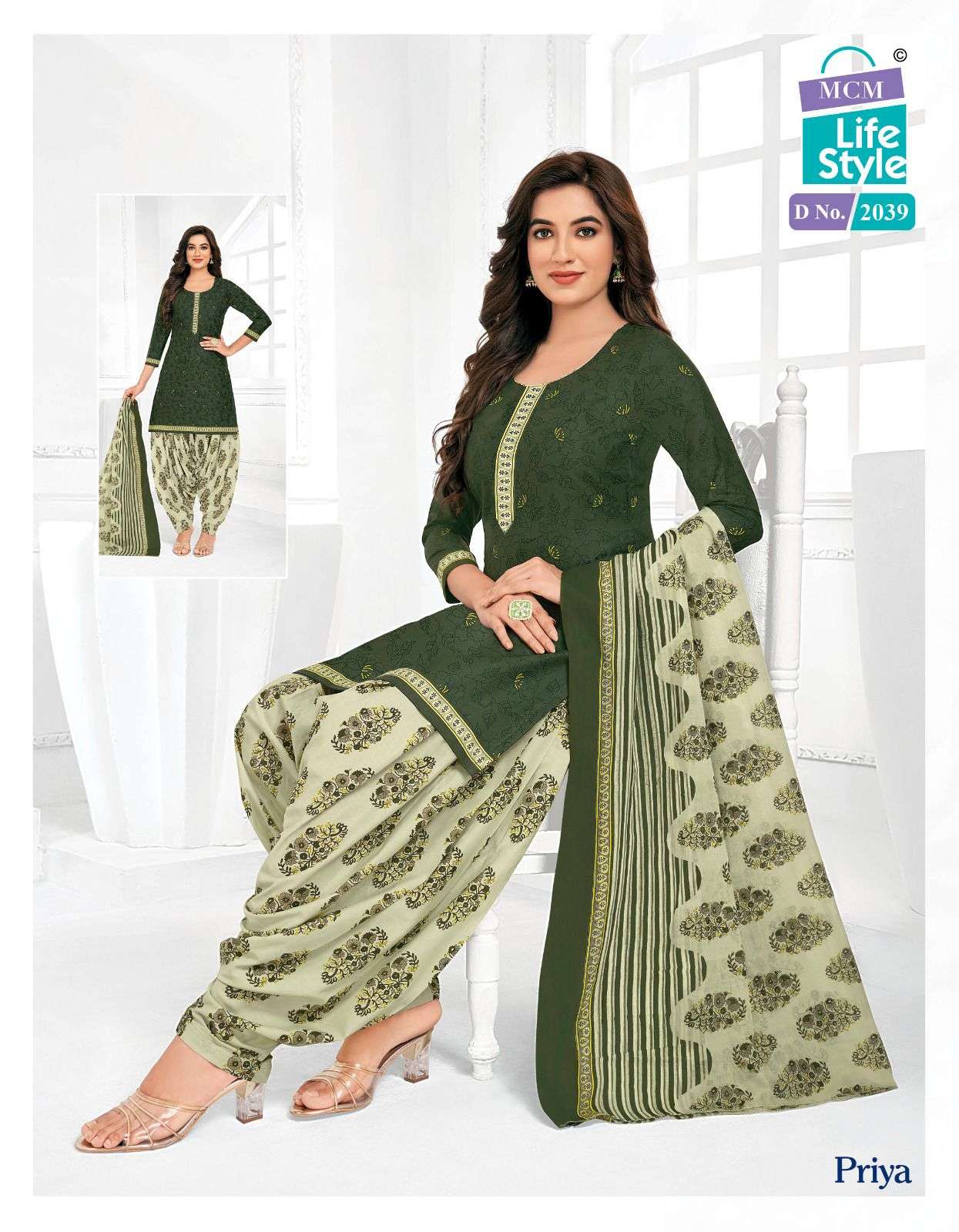 Priya Vol-20 By Mcm Lifestyle 2007 To 2039 Series Designer Festive Suits Beautiful Fancy Stylish Colorful Party Wear & Occasional Wear Pure Cambric Cotton Printed Dresses At Wholesale Price