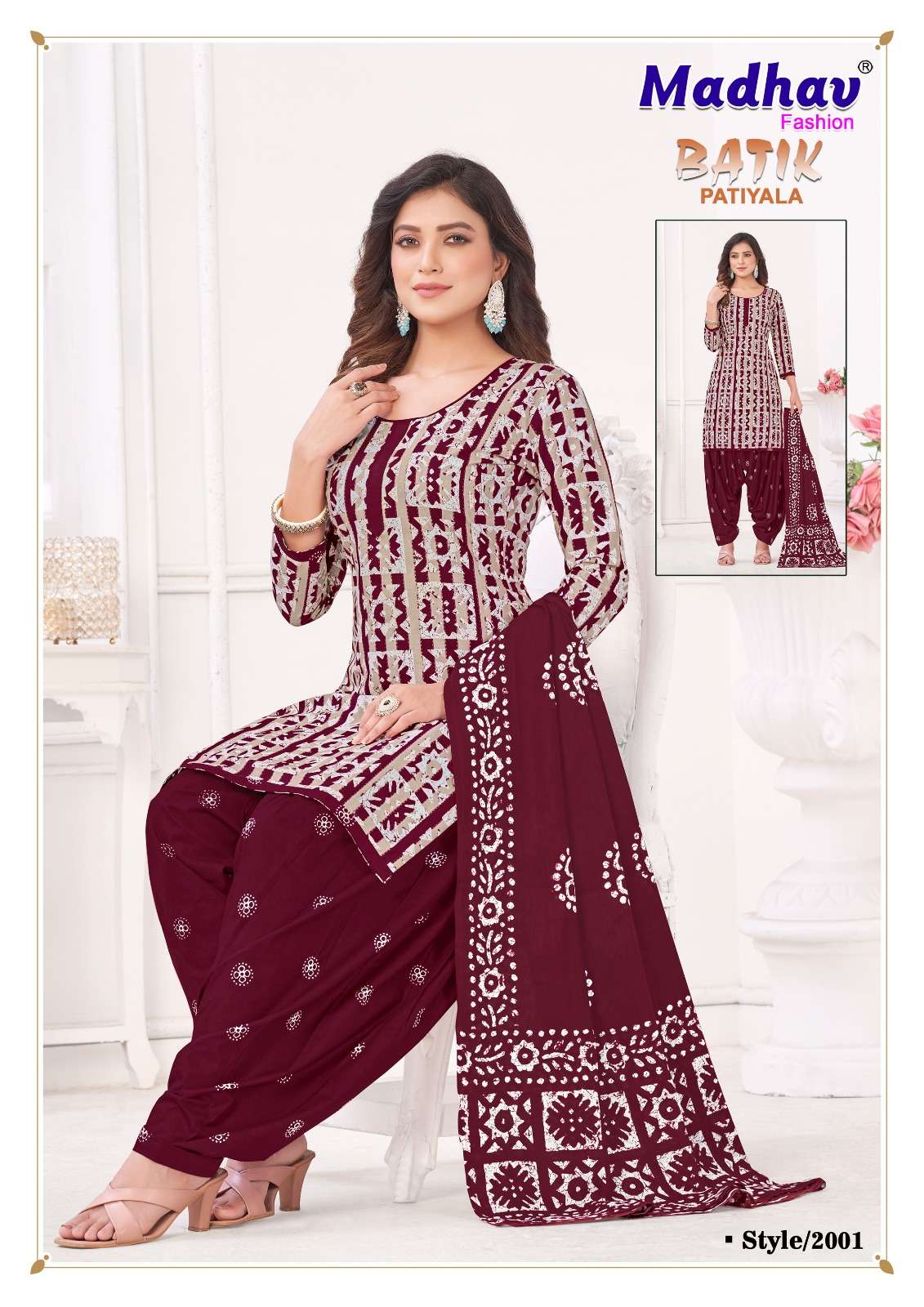 Batik Patiyala Vol-2 By Madhav Fashion 2001 To 2010 Series Beautiful Stylish Festive Suits Fancy Colorful Casual Wear & Ethnic Wear & Ready To Wear Pure Cotton Print Dresses At Wholesale Price