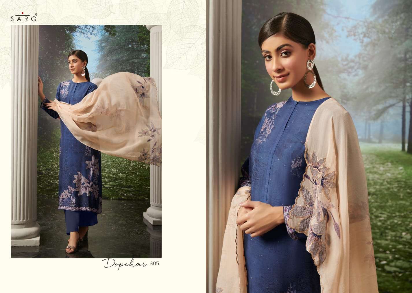 Dopehar By Sarg Beautiful Stylish Festive Suits Fancy Colorful Casual Wear & Ethnic Wear & Ready To Wear Muslin Silk Digital Print Dresses At Wholesale Price