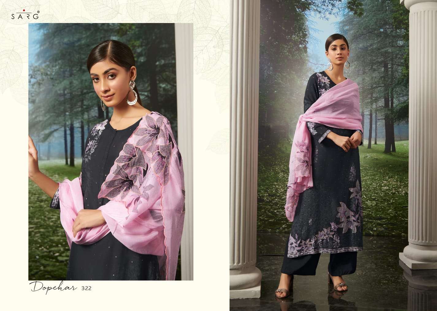 Dopehar By Sarg Beautiful Stylish Festive Suits Fancy Colorful Casual Wear & Ethnic Wear & Ready To Wear Muslin Silk Digital Print Dresses At Wholesale Price