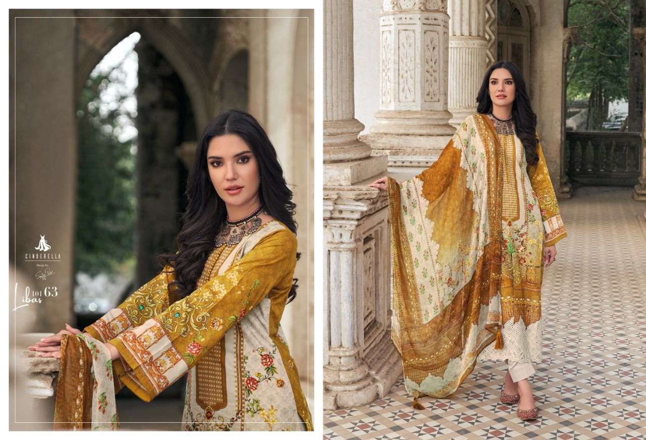 Pak Libas By Cinderella 10160 To 10167 Series Designer Festive Suits Beautiful Stylish Fancy Colorful Party Wear & Occasional Wear Pure Lawn Cotton Dresses At Wholesale Price