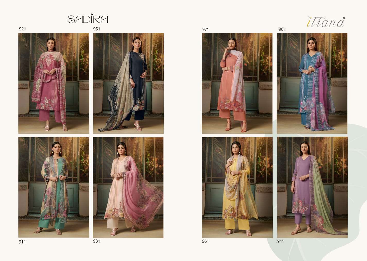 Sadira By Itrana Beautiful Suits Colorful Stylish Fancy Casual Wear & Ethnic Wear Satin Cotton Digital Print With Work Dresses At Wholesale Price