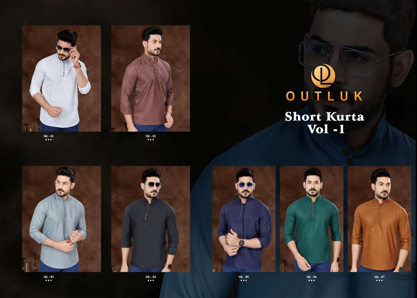 Outluk Short Kurta Vol-1 By Fashid Wholesale 01 To 07 Series Beautiful Colorful Stylish Fancy Casual Wear & Ethnic Wear & Ready To Wear Pure Cotton Kurtas At Wholesale Price