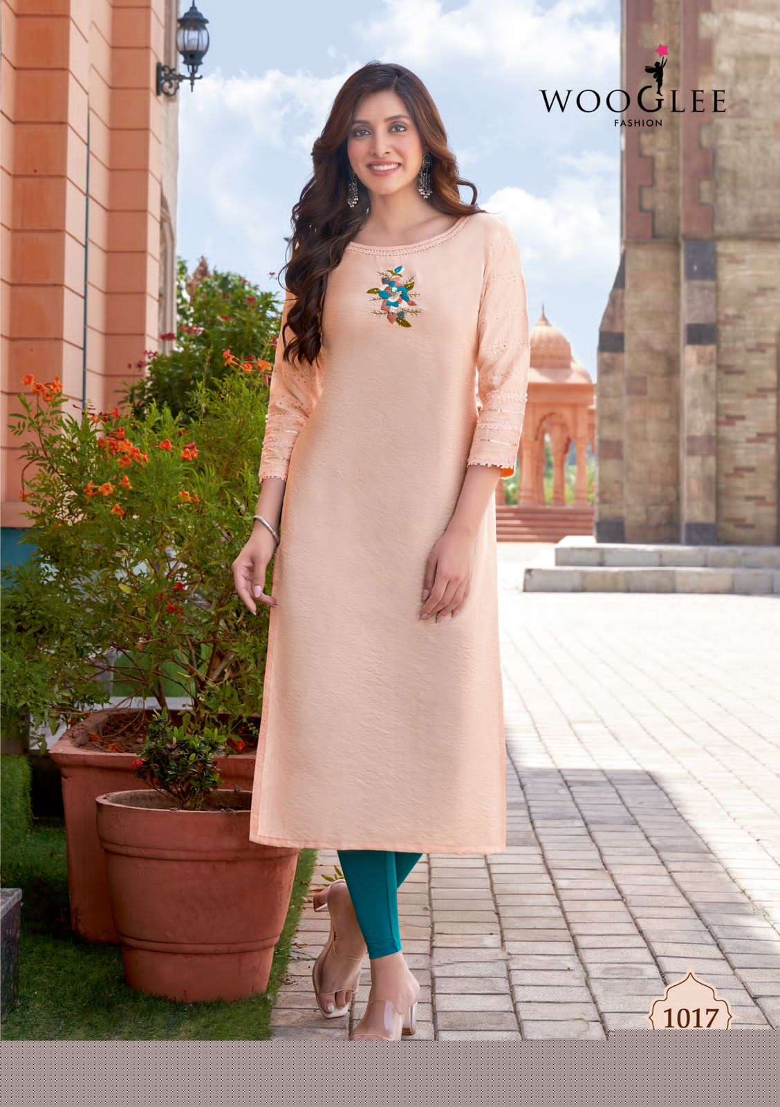Maryam Vol-2 By Wooglee 1014 To 1019 Series Beautiful Stylish Fancy Colorful Casual Wear & Ethnic Wear Viscose Cotton With Work Kurtis At Wholesale Price