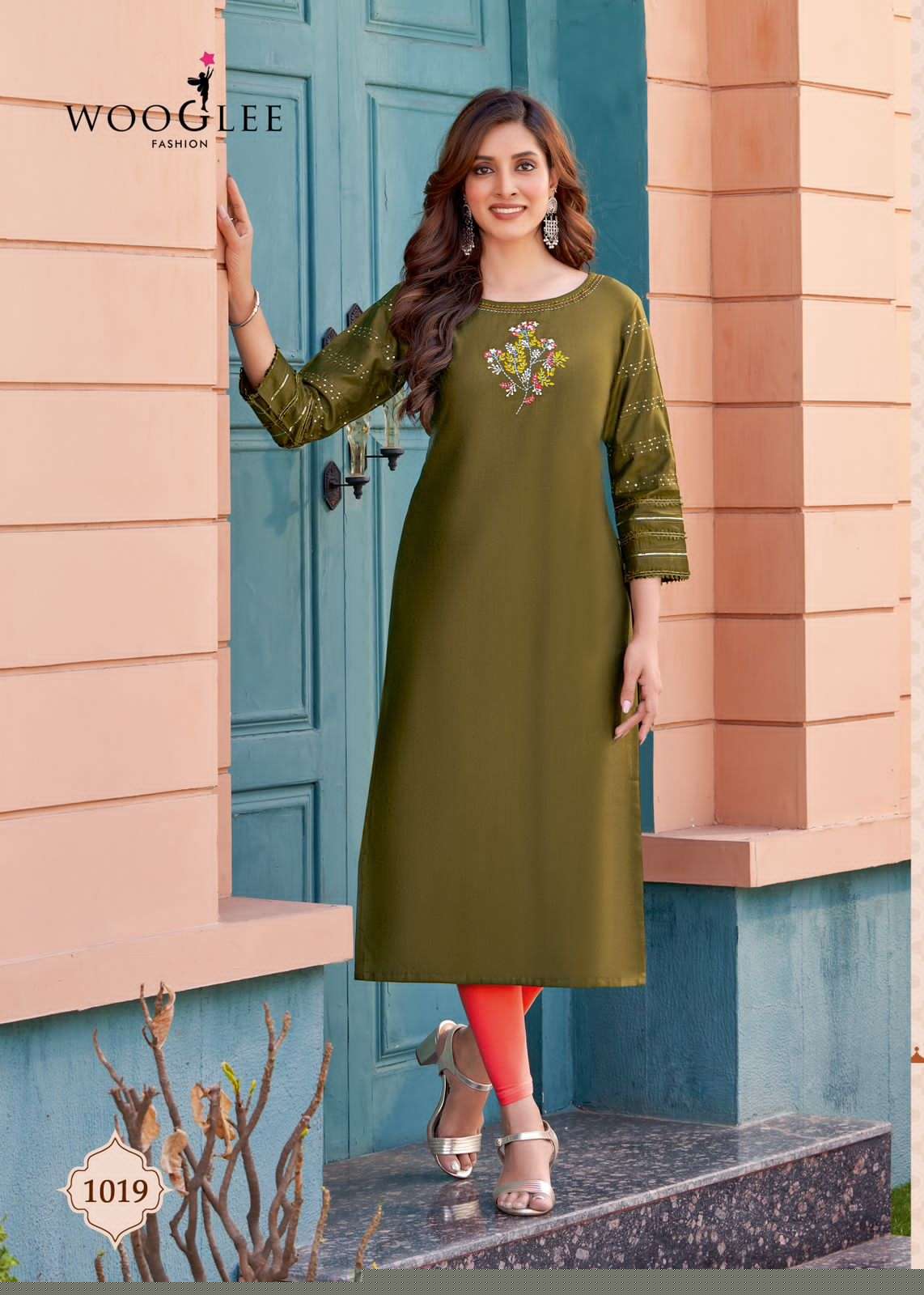 Maryam Vol-2 By Wooglee 1014 To 1019 Series Beautiful Stylish Fancy Colorful Casual Wear & Ethnic Wear Viscose Cotton With Work Kurtis At Wholesale Price