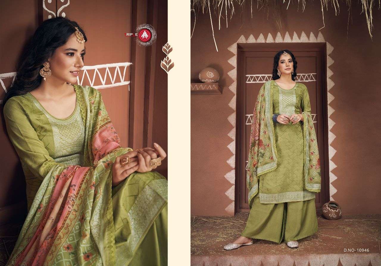 Banno By Triple AAA 10941 To 10946 Series Beautiful Stylish Festive Suits Fancy Colorful Casual Wear & Ethnic Wear & Ready To Wear Pure Muslin Jacquard Dresses At Wholesale Price