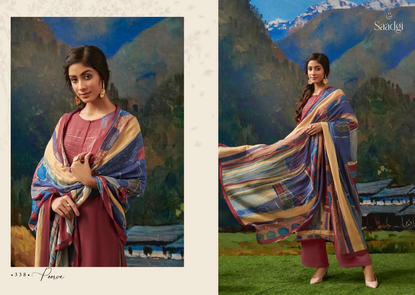 Poorva By Saadgi Beautiful Stylish Festive Suits Fancy Colorful Casual Wear & Ethnic Wear & Ready To Wear Pure Silk Digital Print Dresses At Wholesale Price