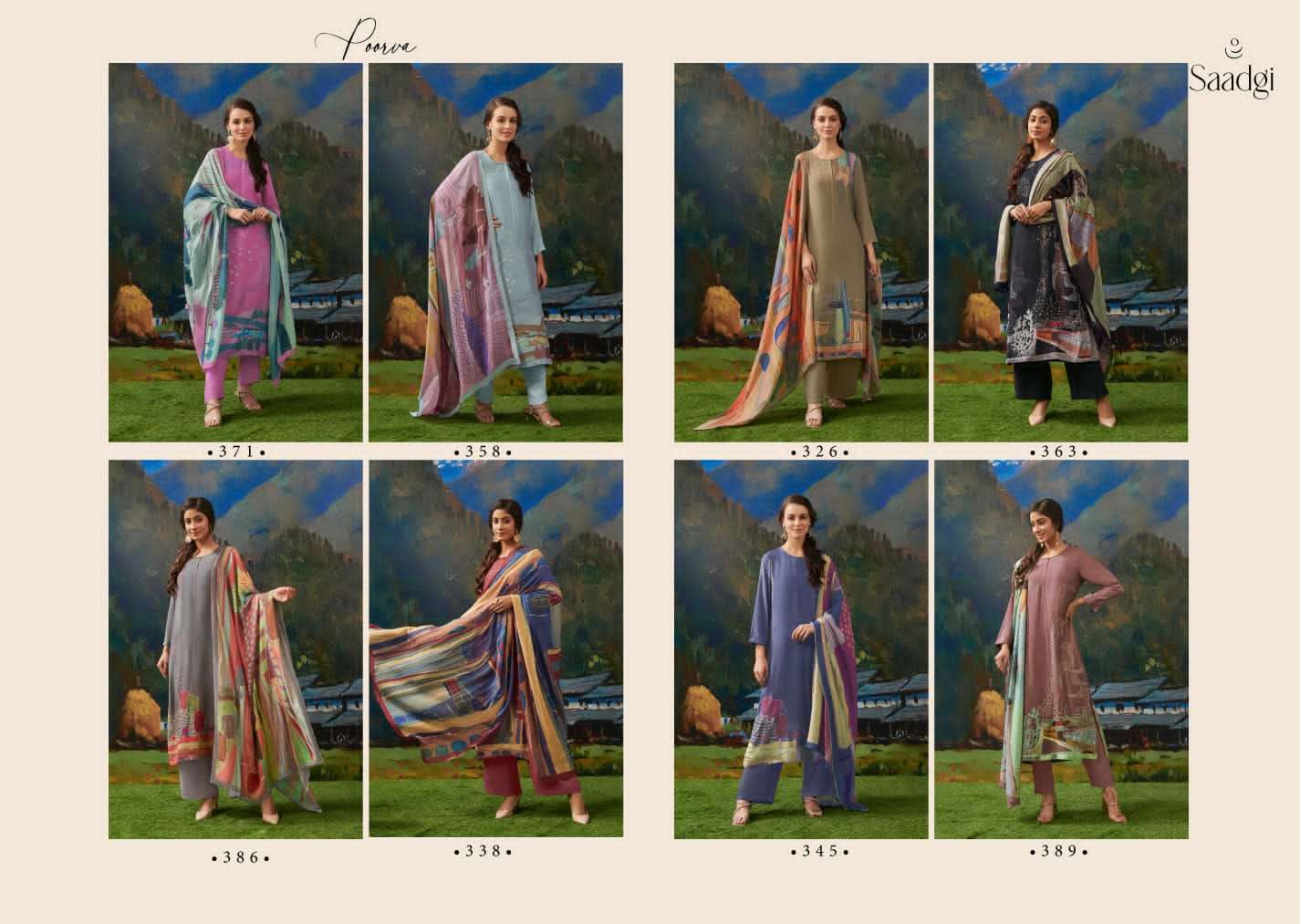Poorva By Saadgi Beautiful Stylish Festive Suits Fancy Colorful Casual Wear & Ethnic Wear & Ready To Wear Pure Silk Digital Print Dresses At Wholesale Price