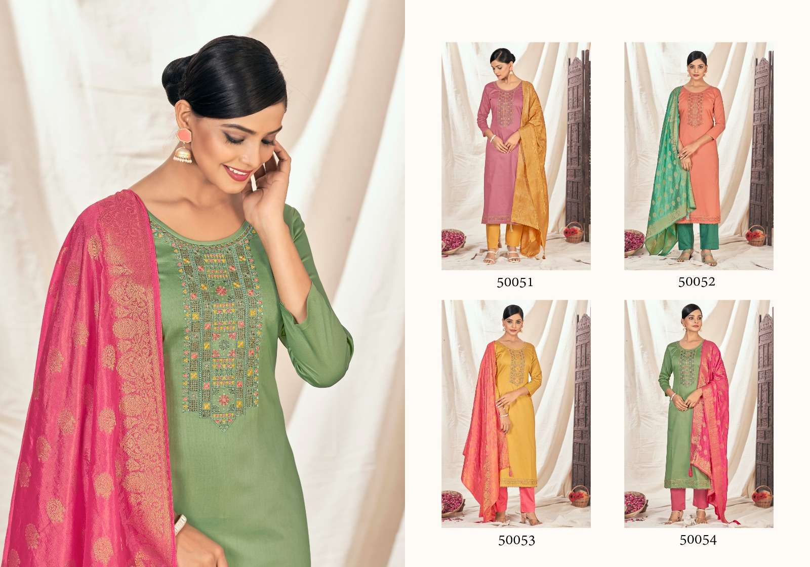 Asopalav Vol-4 By Panch Ratna 50051 To 50054 Series Beautiful Festive Suits Colorful Stylish Fancy Casual Wear & Ethnic Wear Jam Silk Dresses At Wholesale Price