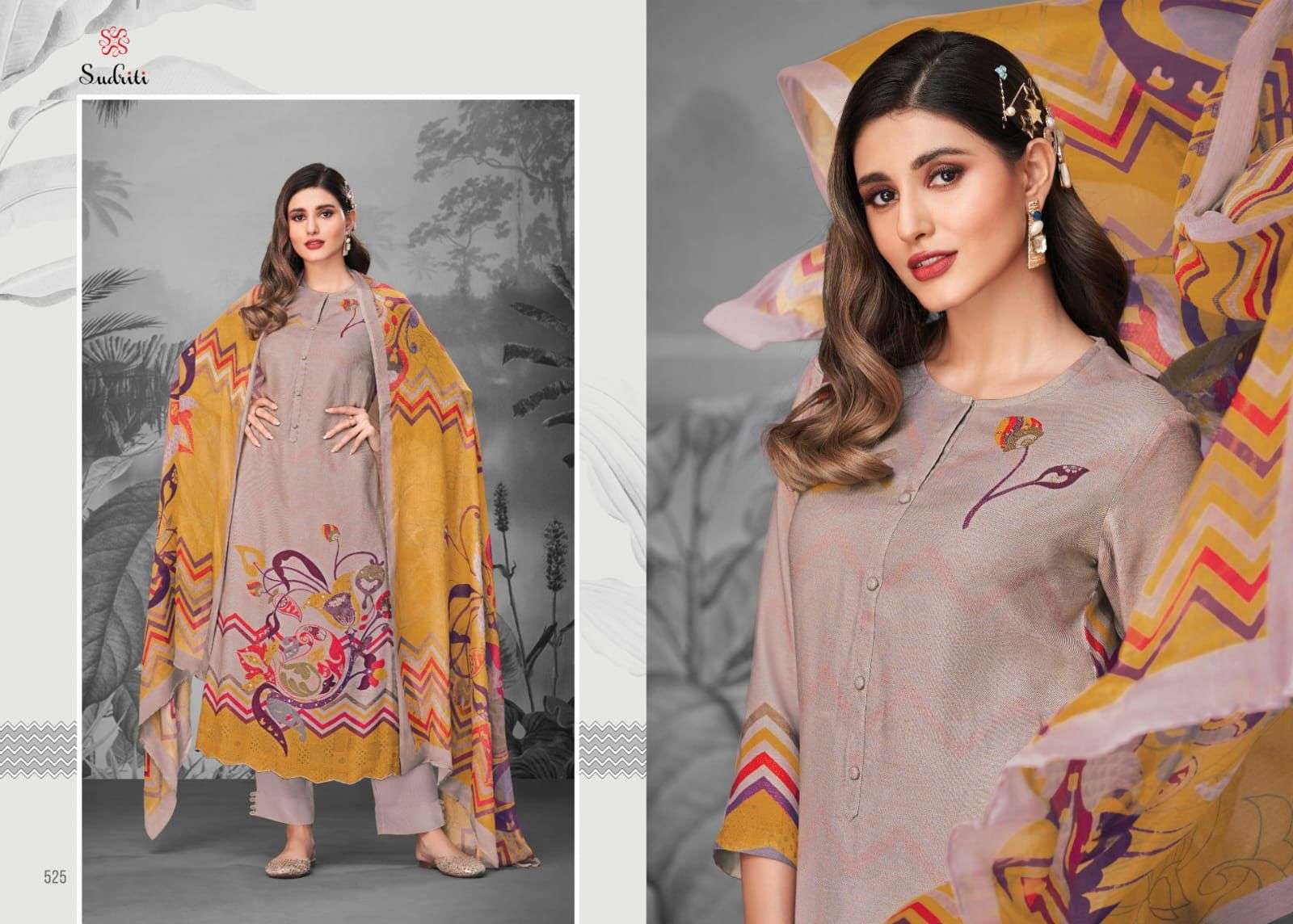 Alaric By Sudriti Beautiful Stylish Festive Suits Fancy Colorful Casual Wear & Ethnic Wear & Ready To Wear Cambric Cotton Print Dresses At Wholesale Price