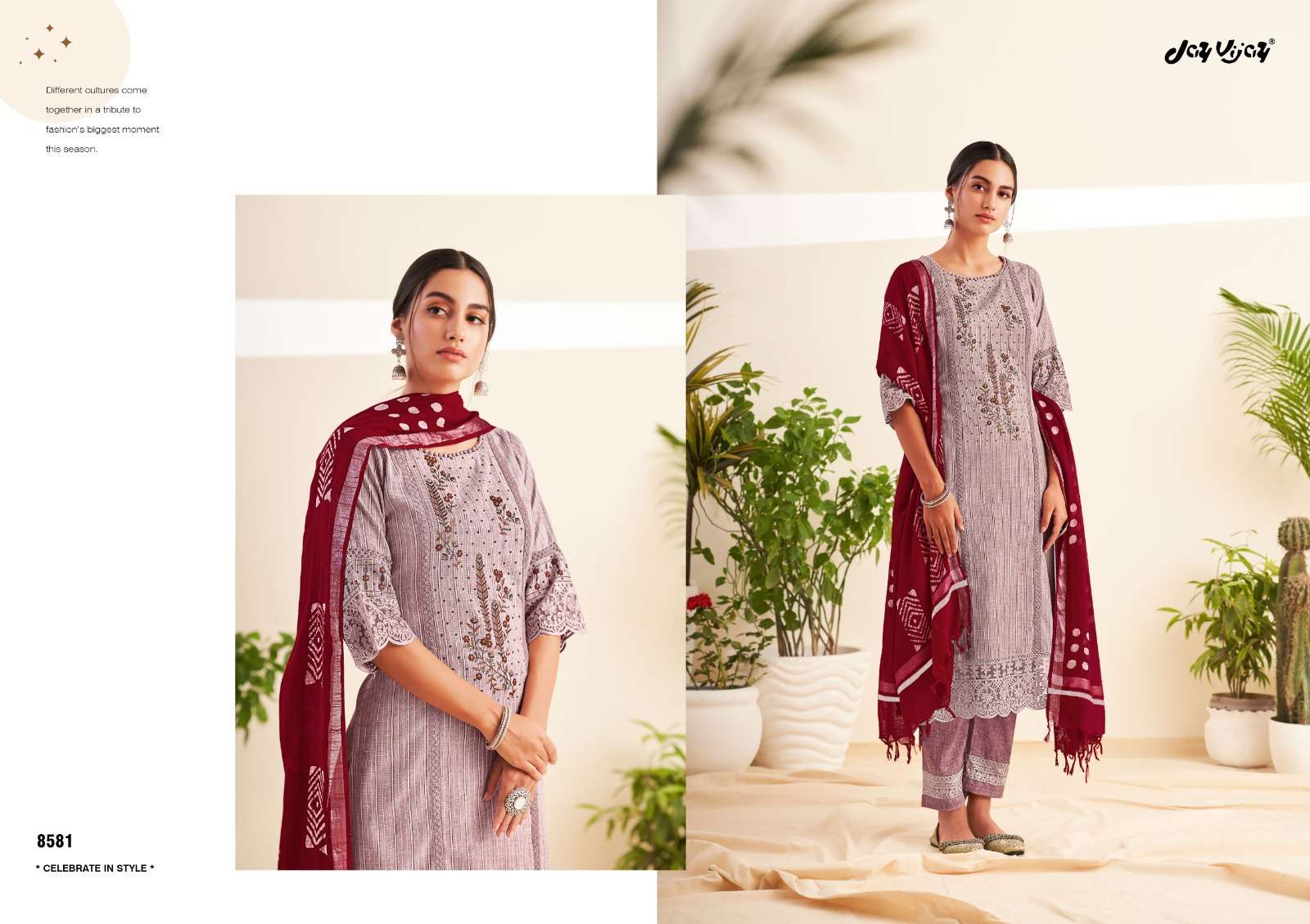 Vaani By Jay Vijay Prints 8581 To 8584 Series Beautiful Pakistani Suits Colorful Stylish Fancy Casual Wear & Ethnic Wear Pure Cotton Print Dresses At Wholesale Price