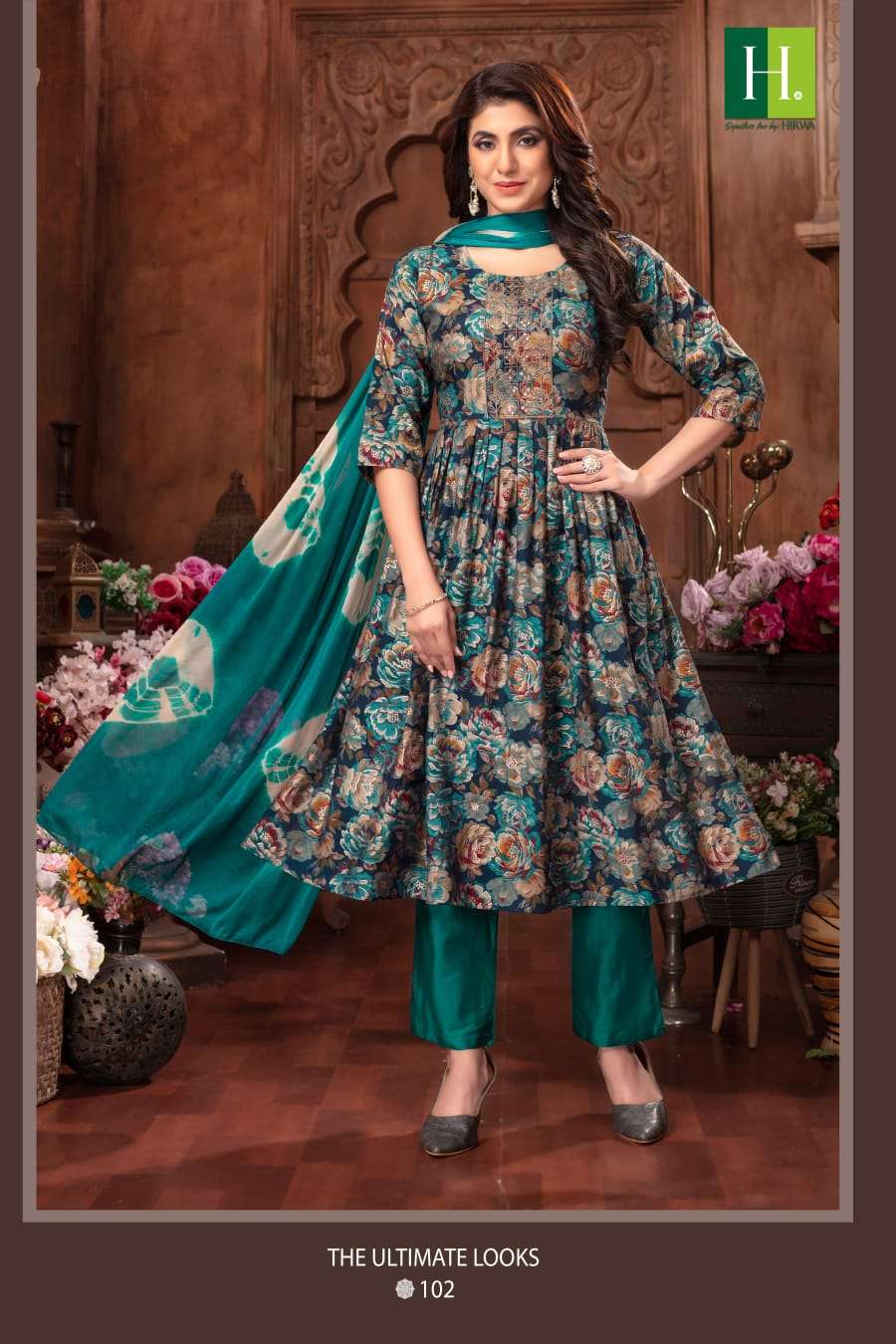 Suman By Hirwa 101 To 107 Series Beautiful Festive Suits Colorful Stylish Fancy Casual Wear & Ethnic Wear Heavy Modal Foil Dresses At Wholesale Price