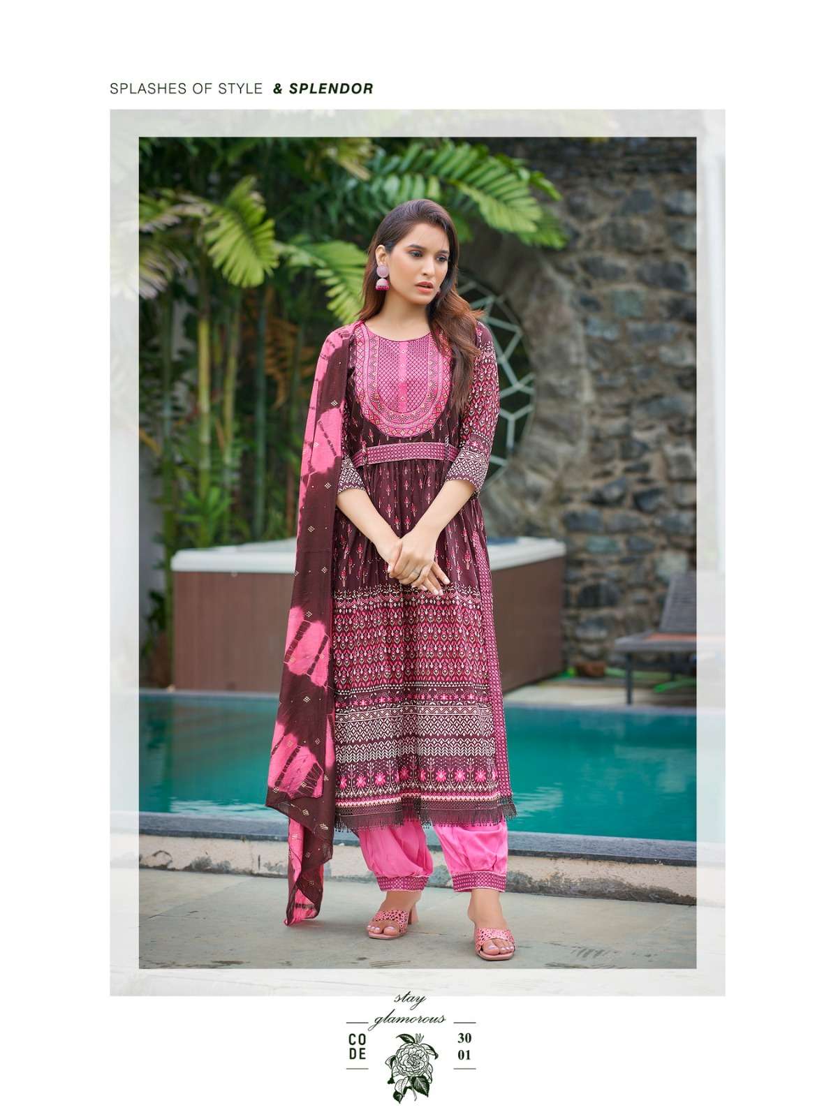Libas Vol-3 By Parra Studio 3001 To 3006 Series Beautiful Sharara Suits Colorful Stylish Fancy Casual Wear & Ethnic Wear Silk Digital Print With Work Dresses At Wholesale Price
