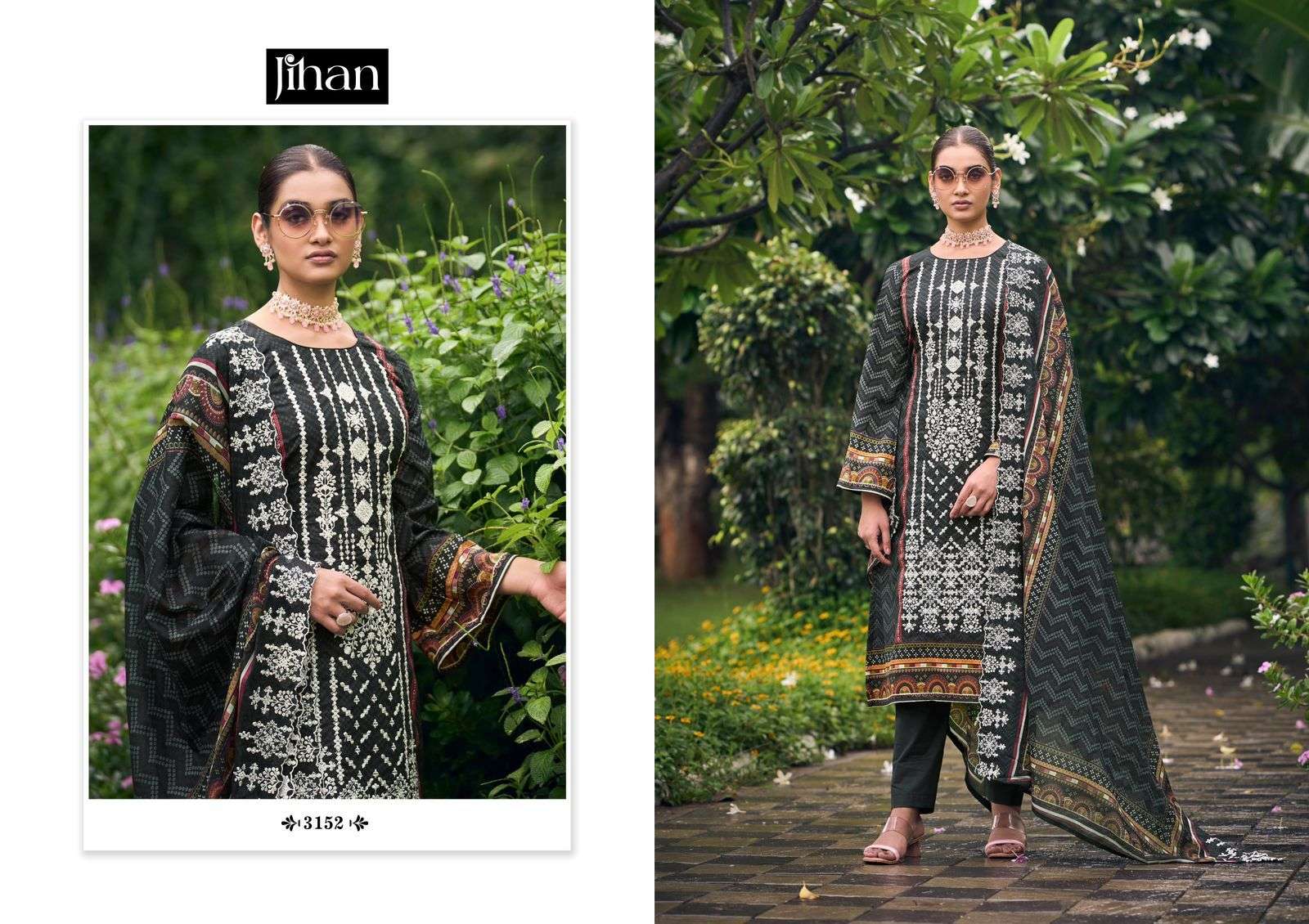 Bin Saeed Vol-4 By Jihan Beautiful Pakistani Suits Colorful Stylish Fancy Casual Wear & Ethnic Wear Lawn Digital Print Dresses At Wholesale Price