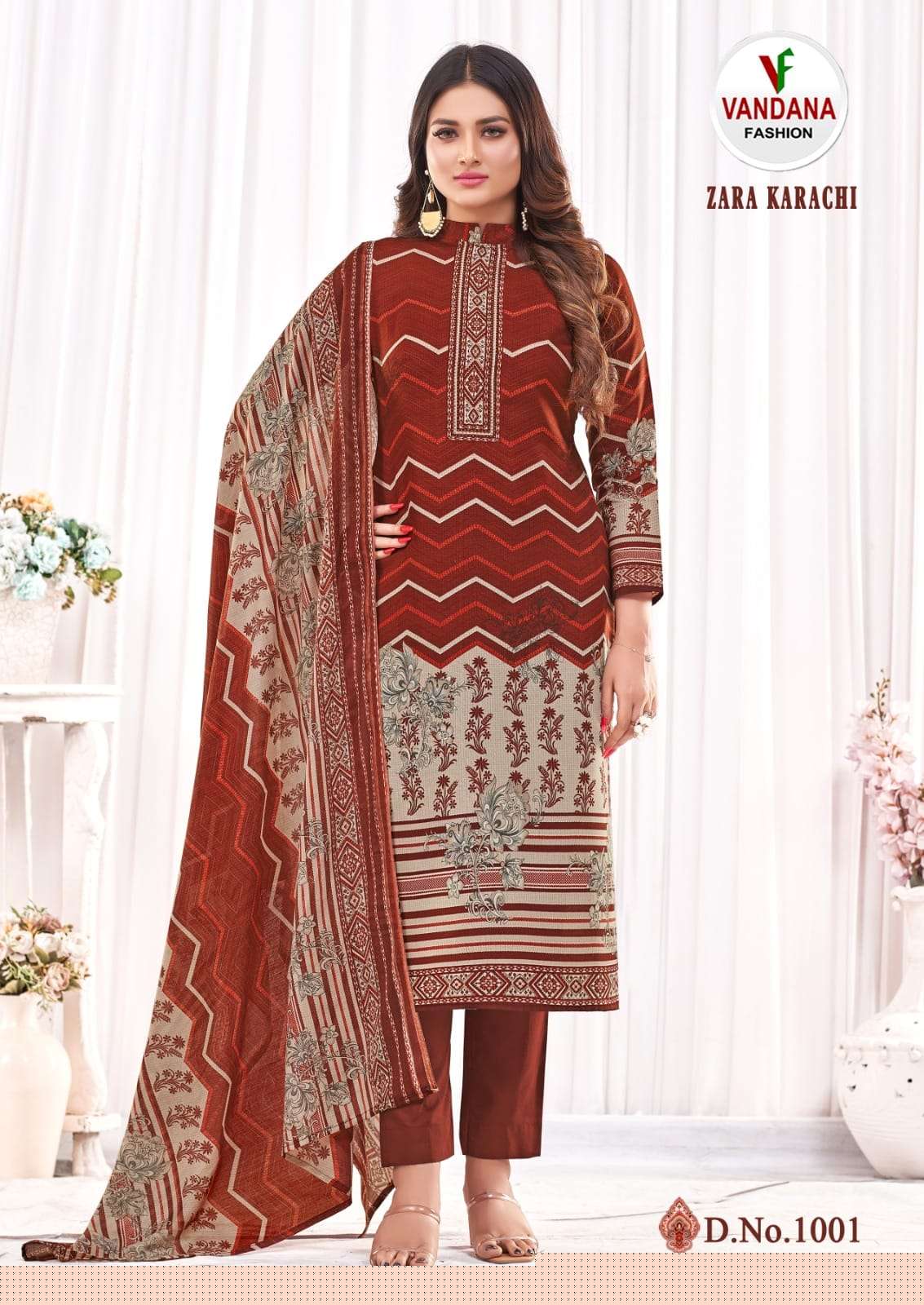 Zara Karachi Vol-2 By Vandana 2001 To 2010 Series Beautiful Festive Suits Colorful Stylish Fancy Casual Wear & Ethnic Wear Pure Cotton Digital Print Dresses At Wholesale Price