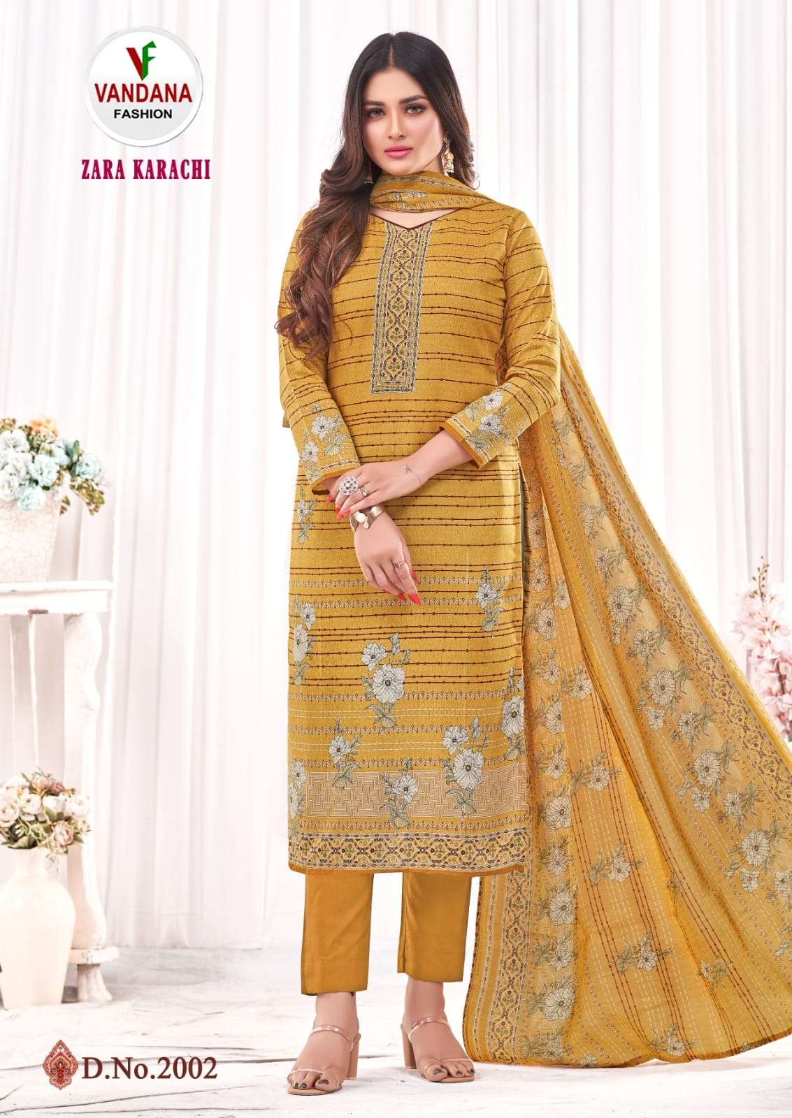 Zara Karachi Vol-2 By Vandana 2001 To 2010 Series Beautiful Festive Suits Colorful Stylish Fancy Casual Wear & Ethnic Wear Pure Cotton Digital Print Dresses At Wholesale Price