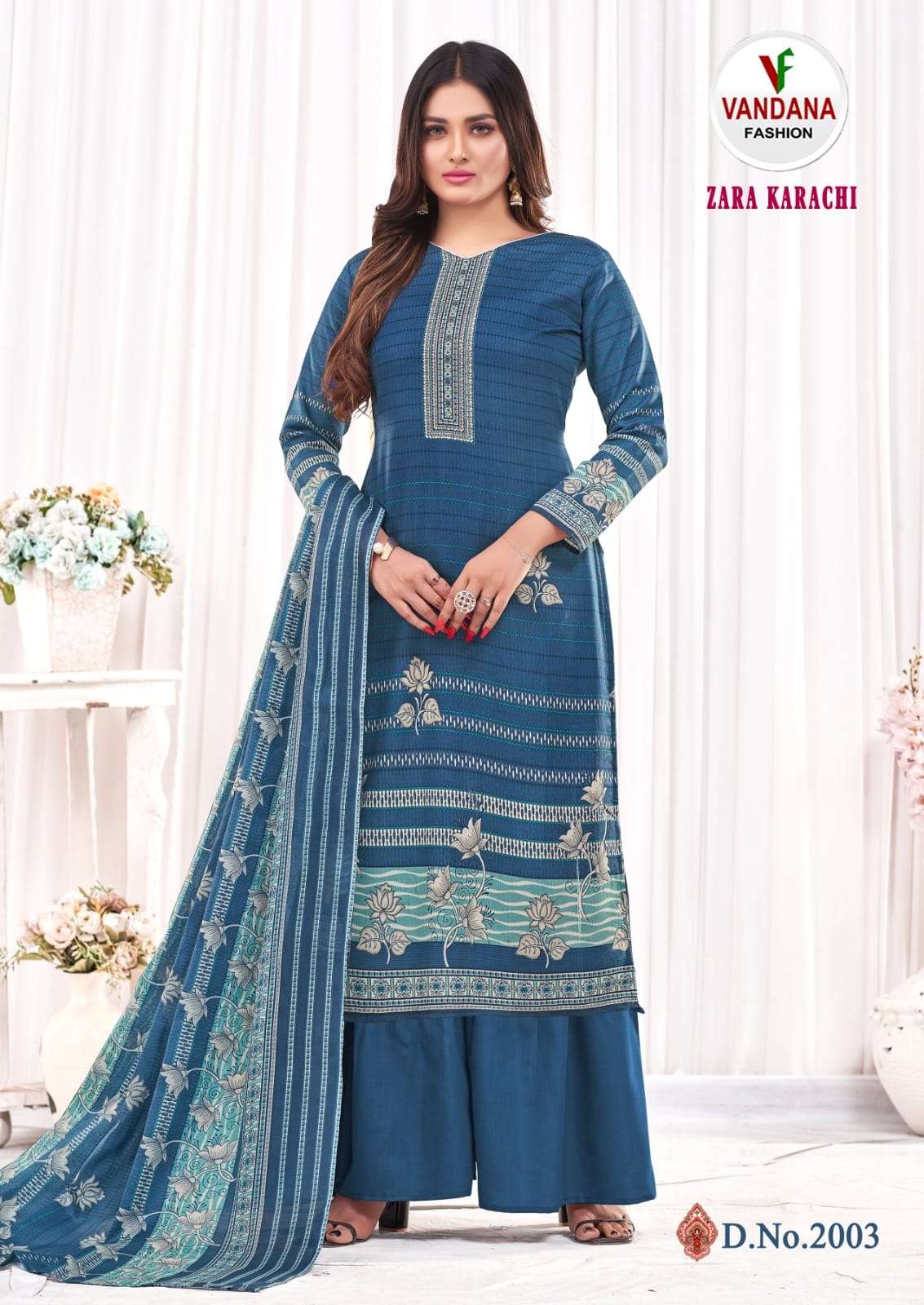 Zara Karachi Vol-2 By Vandana 2001 To 2010 Series Beautiful Festive Suits Colorful Stylish Fancy Casual Wear & Ethnic Wear Pure Cotton Digital Print Dresses At Wholesale Price