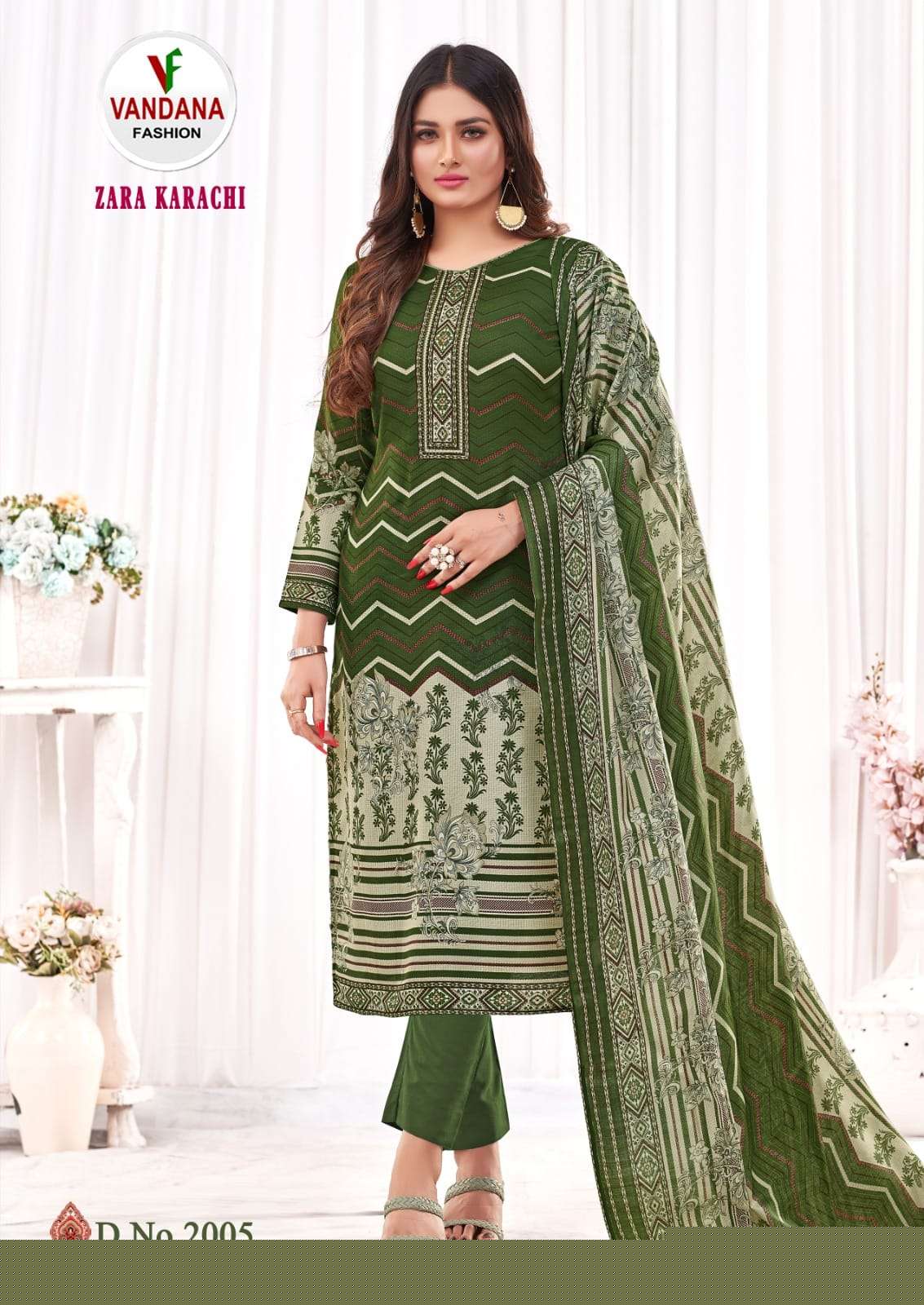 Zara Karachi Vol-2 By Vandana 2001 To 2010 Series Beautiful Festive Suits Colorful Stylish Fancy Casual Wear & Ethnic Wear Pure Cotton Digital Print Dresses At Wholesale Price