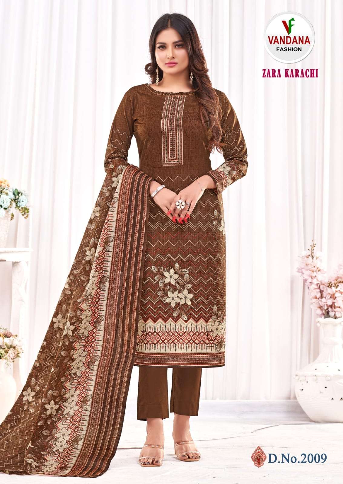 Zara Karachi Vol-2 By Vandana 2001 To 2010 Series Beautiful Festive Suits Colorful Stylish Fancy Casual Wear & Ethnic Wear Pure Cotton Digital Print Dresses At Wholesale Price