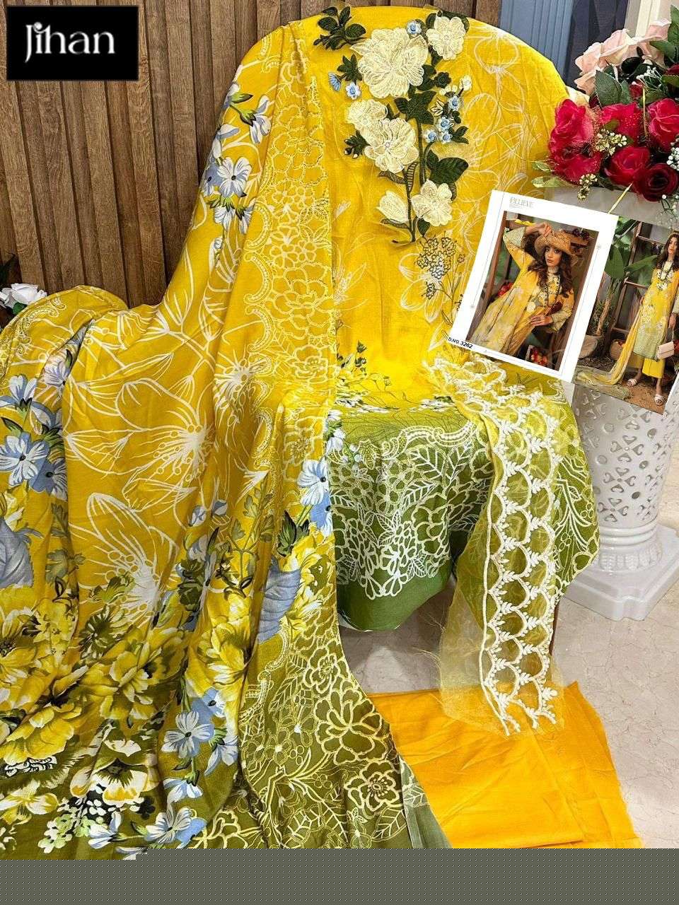 Jihan Hit Design 3262 By Jihan Beautiful Stylish Pakistani Suits Fancy Colorful Casual Wear & Ethnic Wear & Ready To Wear Pure Cotton Print With Embroidery Dresses At Wholesale Price