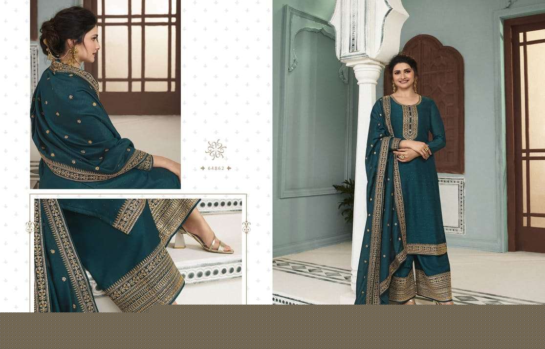Shaheen Vol-6 By Vinay Fashion 64861 To 64866 Series Beautiful Festive Suits Colorful Stylish Fancy Casual Wear & Ethnic Wear Silk Georgette Embroidery Dresses At Wholesale Price