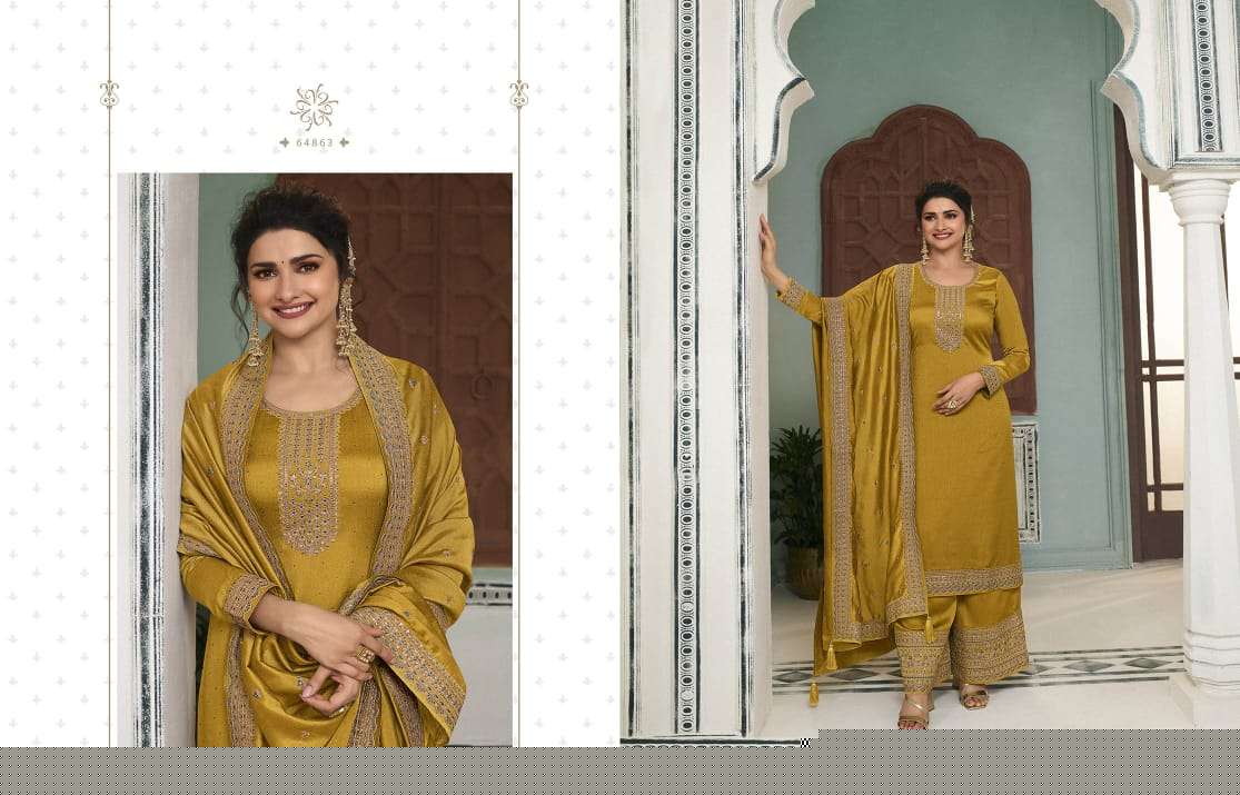Shaheen Vol-6 By Vinay Fashion 64861 To 64866 Series Beautiful Festive Suits Colorful Stylish Fancy Casual Wear & Ethnic Wear Silk Georgette Embroidery Dresses At Wholesale Price