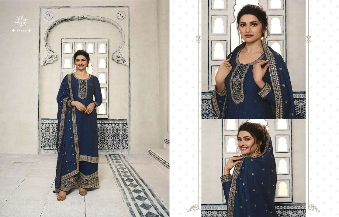 Shaheen Vol-6 By Vinay Fashion 64861 To 64866 Series Beautiful Festive Suits Colorful Stylish Fancy Casual Wear & Ethnic Wear Silk Georgette Embroidery Dresses At Wholesale Price