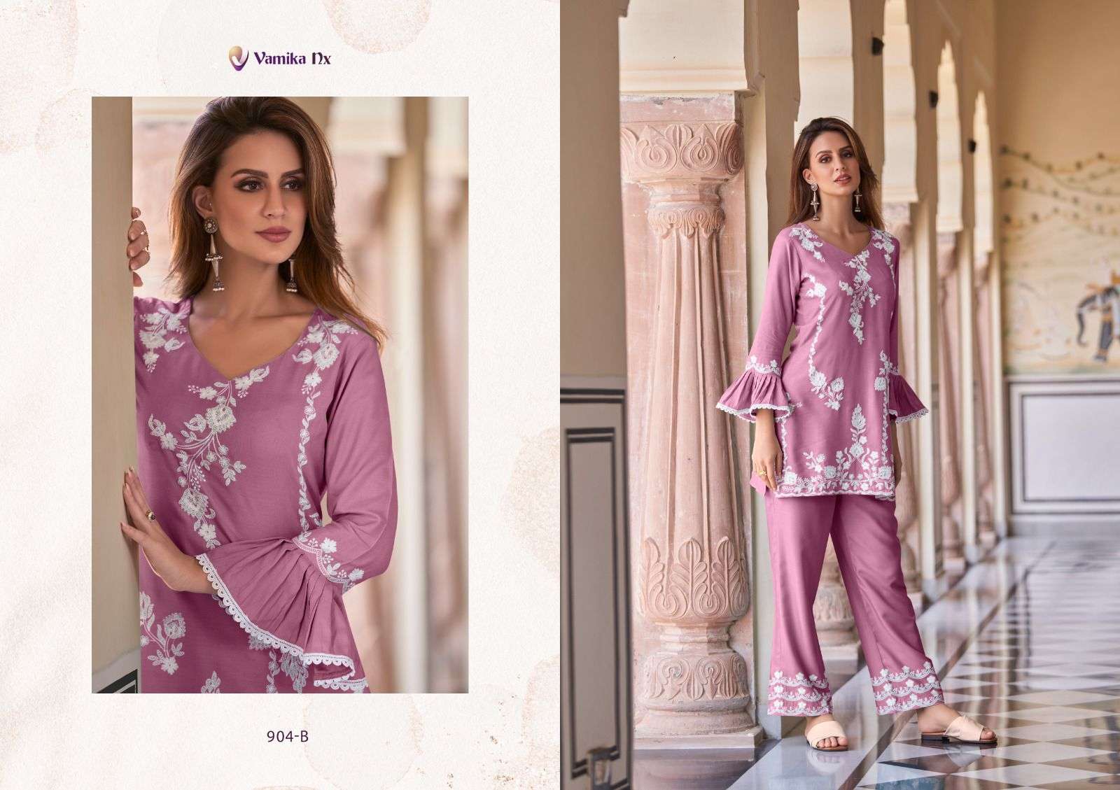 Vintage Gold By Vamika 904-A To 904-E Series Designer Stylish Fancy Colorful Beautiful Party Wear & Ethnic Wear Collection Heavy Rayon Kurtis With Bottom At Wholesale Price