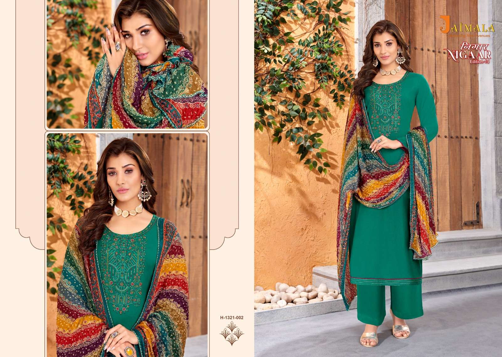 Nigaar Vol-19 By Jaimala 1321-001 To 1321-008 Series Designer Festive Suits Beautiful Fancy Stylish Colorful Party Wear & Occasional Wear Pure Rayon Slub Dresses At Wholesale Price