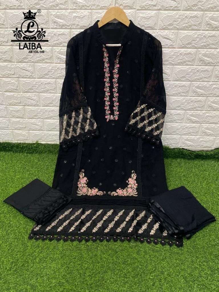 Am Vol-149 By Laiba Designer Pakistani Suits Beautiful Fancy Colorful Stylish Party Wear & Occasional Wear Pure Georgette Embroidered Dresses At Wholesale Price