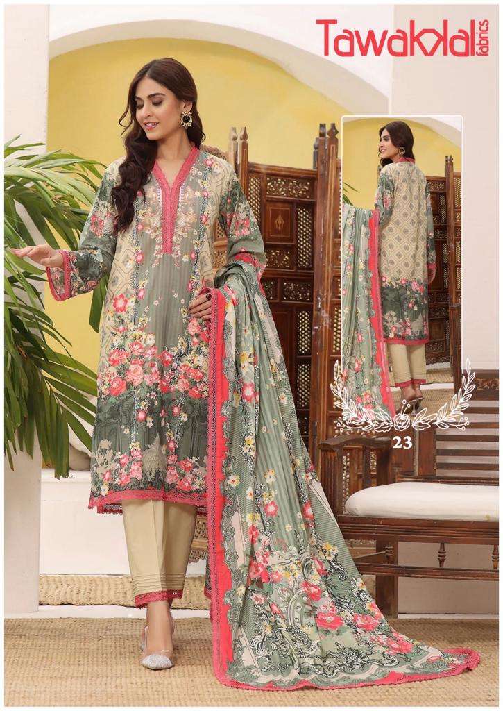 Mehroz Vol-3 By Tawakkal Fab 21 To 30 Series Beautiful Festive Suits Colorful Stylish Fancy Casual Wear & Ethnic Wear Cotton Print Dresses At Wholesale Price