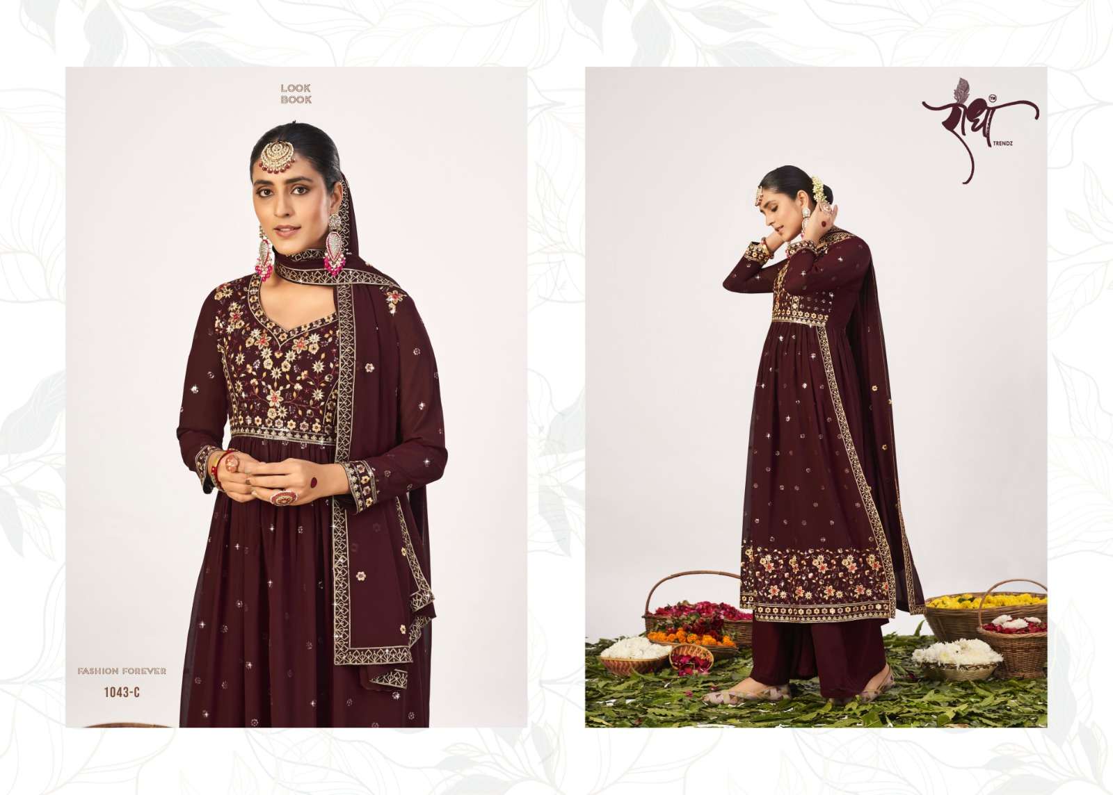 Nayra Vol-2 By Radha Trendz 1043-A To 1043-D Series Designer Suits Collection Beautiful Stylish Fancy Colorful Party Wear & Occasional Wear Georgette Embroidered Dresses At Wholesale Price