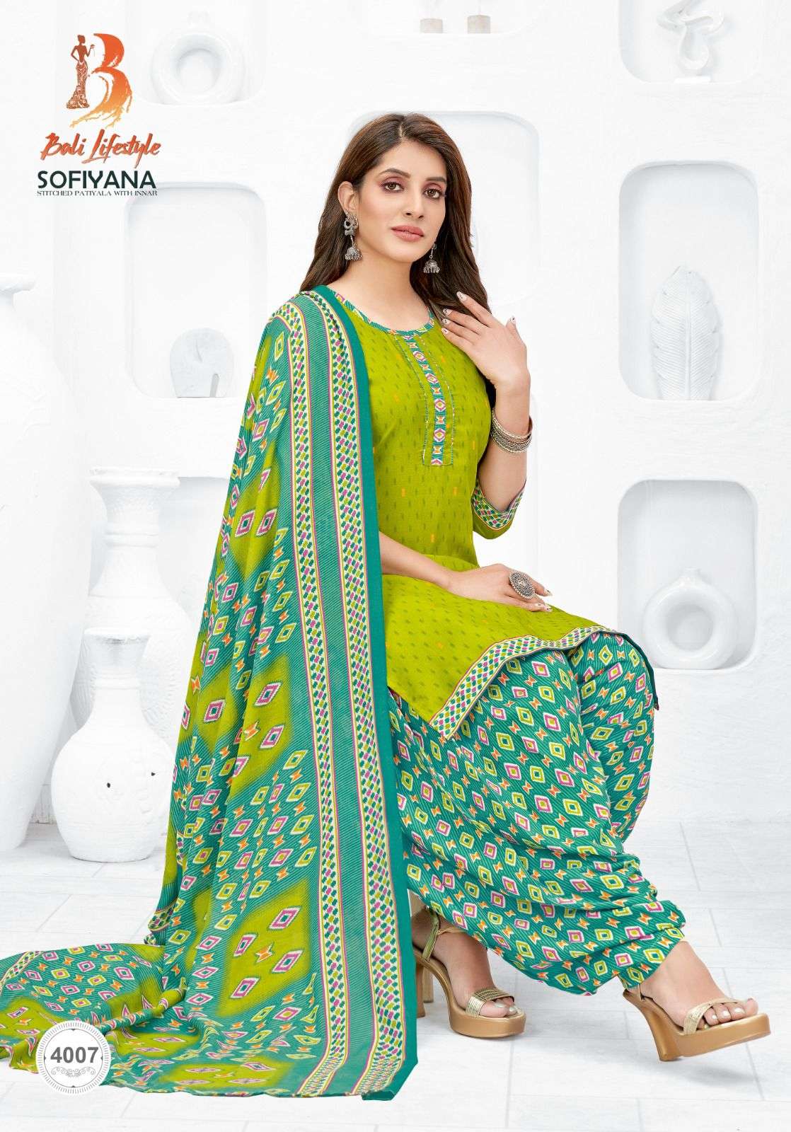 Sofiyana Vol-4 By Bali Lifestyle 4001 To 4012 Series Beautiful Festive Suits Colorful Stylish Fancy Casual Wear & Ethnic Wear Pure Cotton With Embroidered Dresses At Wholesale Price